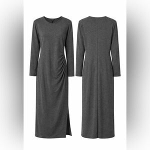 Banana Republic Charcoal Long Sleeve Dress